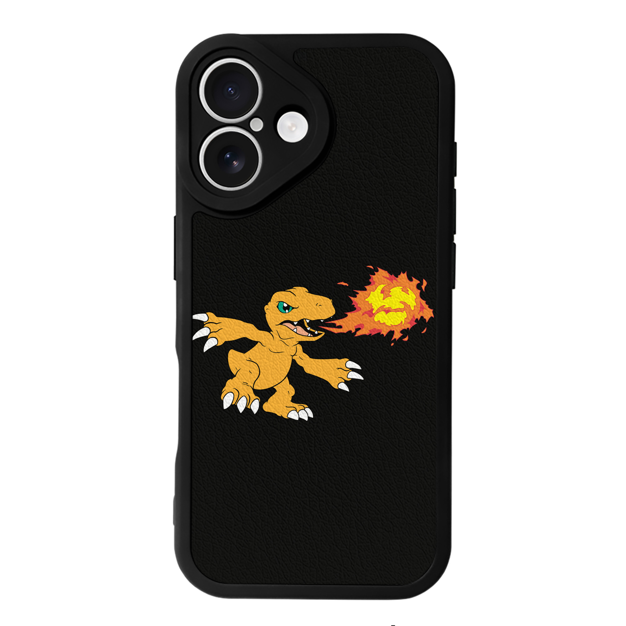 （画像用） Digimon デジタルモンスター/デジモン 【iPhone 16シリーズ対応】シリコンスマホケース（レザー調） 材質：シリコン